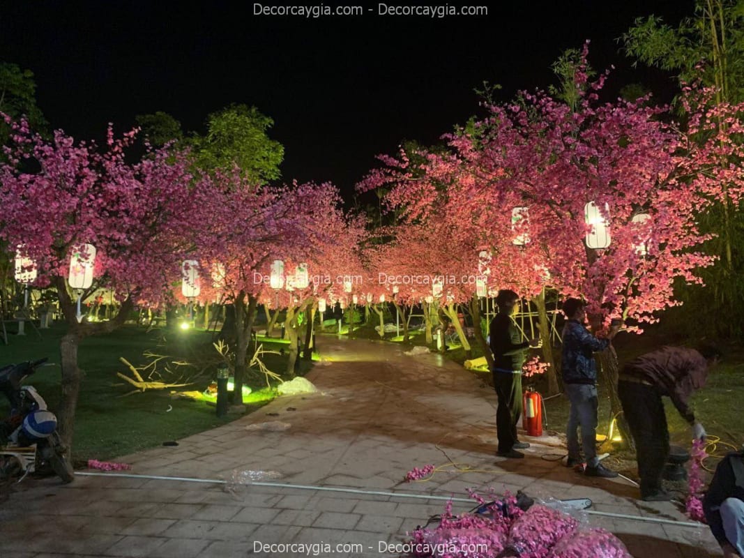 Cây hoa anh đào giả cao cấp