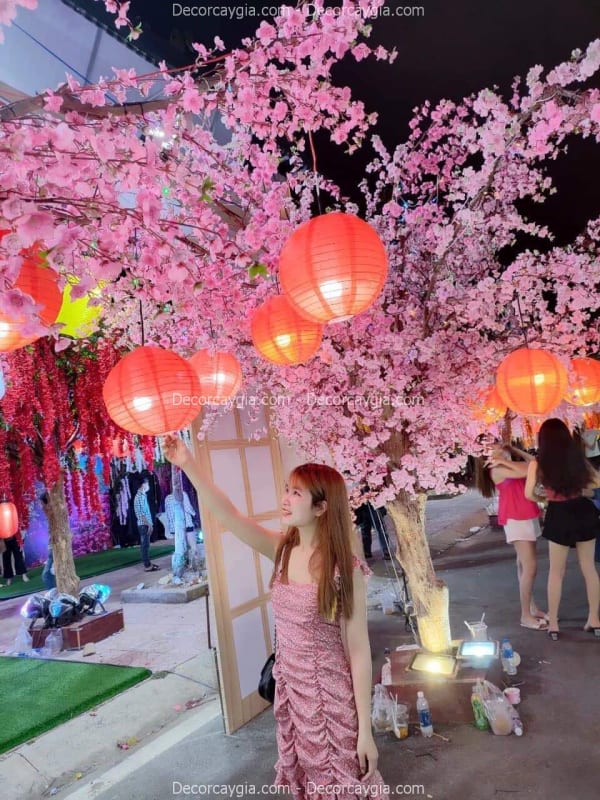 Cây hoa anh đào giả cao cấp