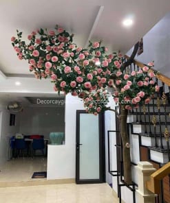Cây hoa hồng Giả Trang Trí Cầu Thang