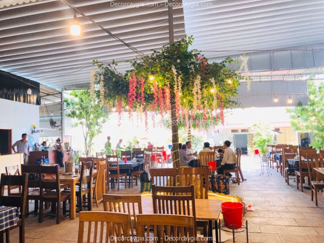 Cây Hoa Tử Đằng Giả Trang Trí Cao 3m