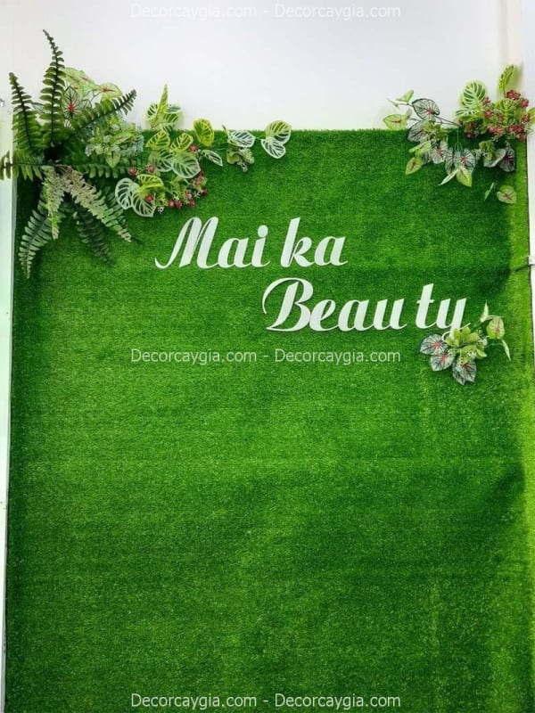 Decor tường cây giả trên tường