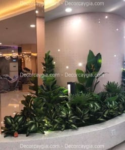 tiểu cảnh cây giả trang trí trong nhà