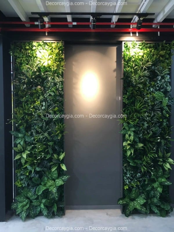 Trang trí tường cây giả
