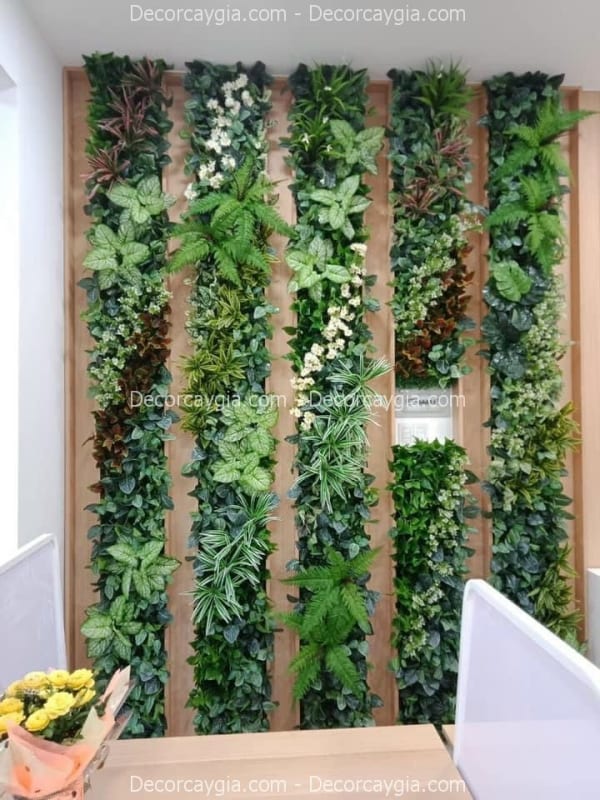 Tường cây giả ốp tường
