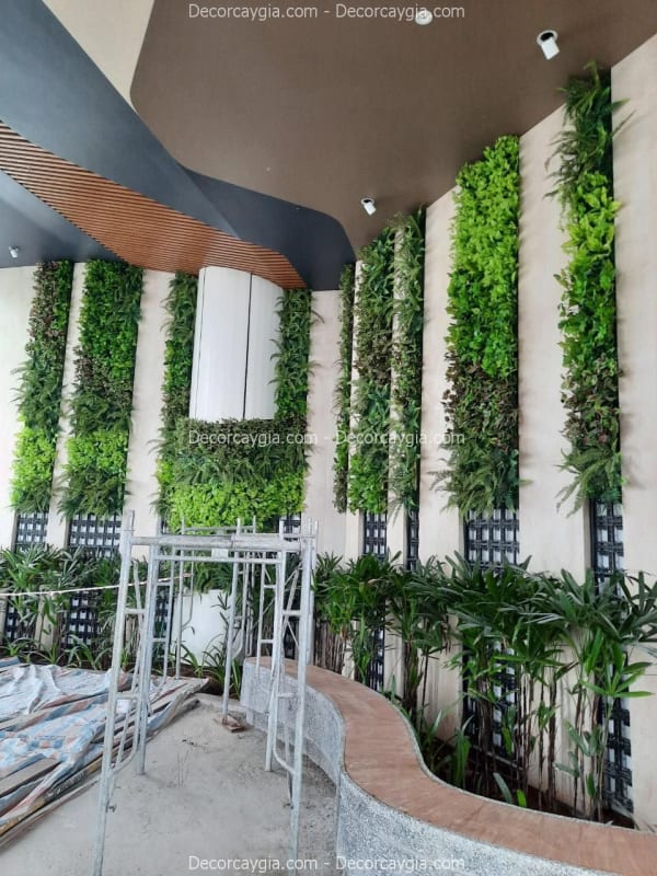 Tường cây giả studio
