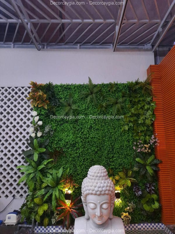 Tường cây giả studio