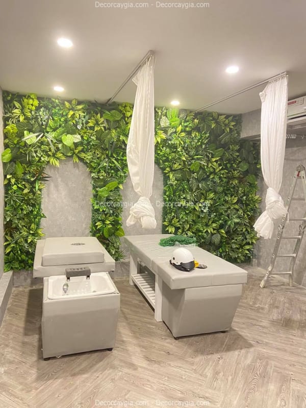 Tường cây giả studio