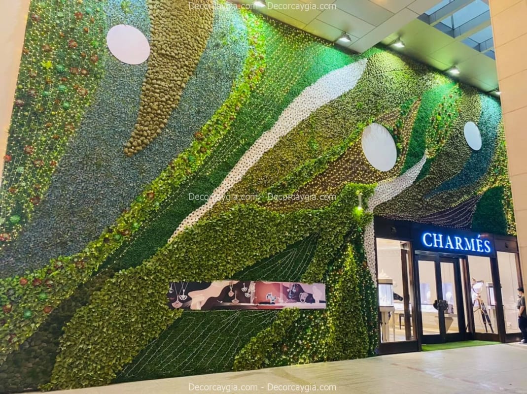 Tường cây giả tại Đan Phượng