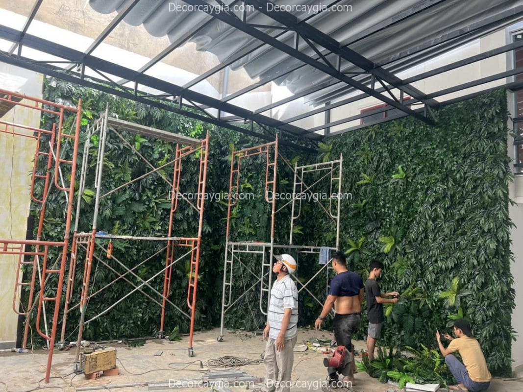 Tường cây giả trang trí giá rẻ