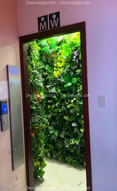 Tường cây giả