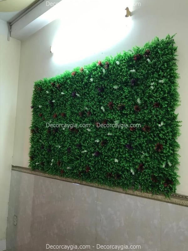 Tường cây giả trang trí nhà nghỉ