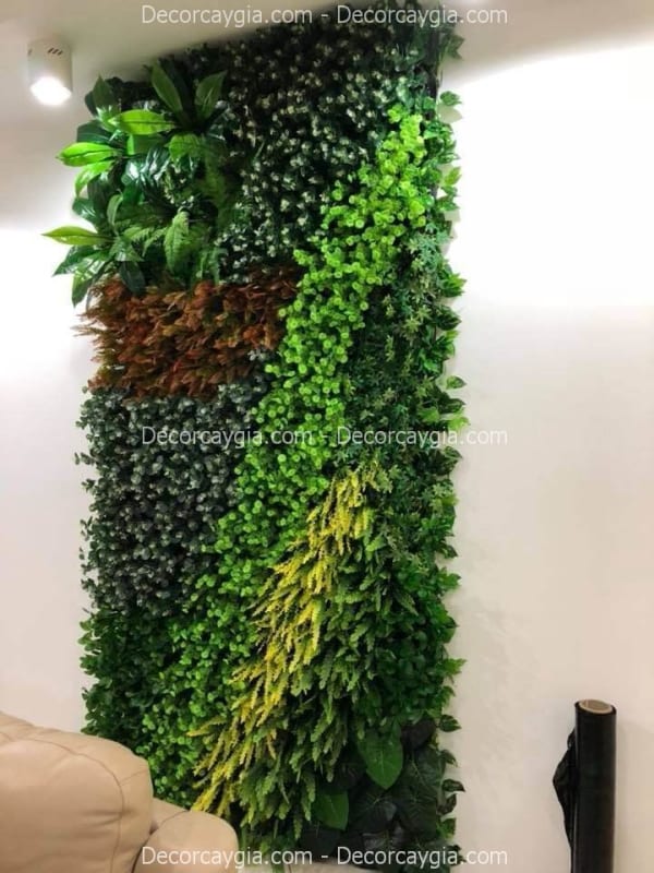 Tường cây giả trang trí nhà nghỉ